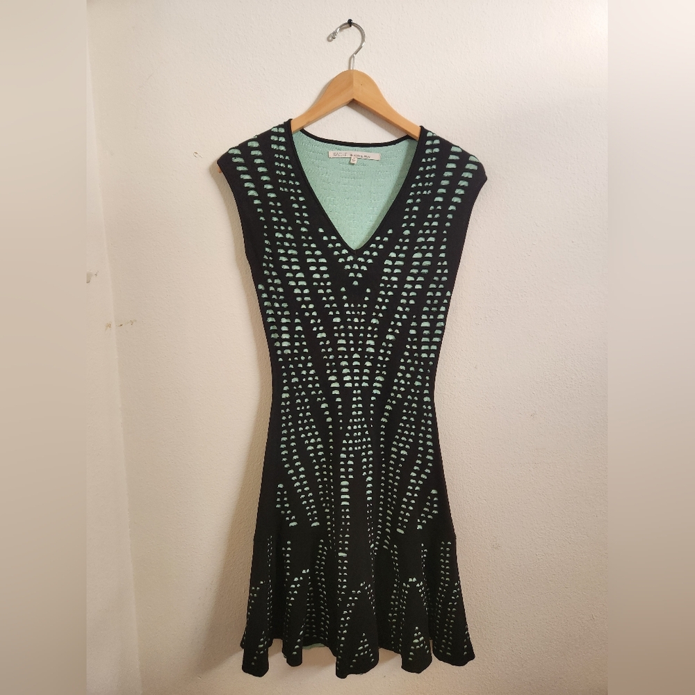 RACHEL Rachel Roy Dress Fit & Flare Black Light Blue Small‎